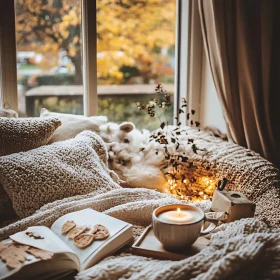 Cozy Autumn Window Scene