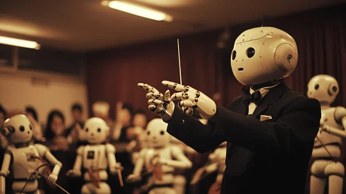 AI Music Conductor Directing Robot Orchestra