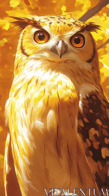 Vivid Autumn Owl AI Image