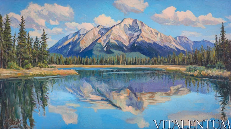 AI ART Mountain Reflections on a Serene Lake