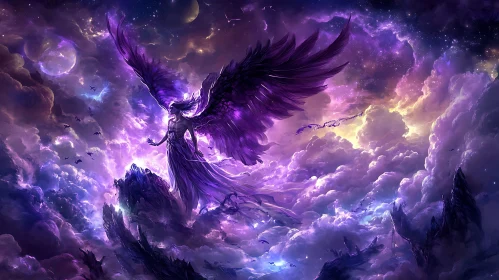 Winged Angel in the Heavens