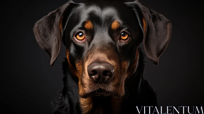 Captivating Rottweiler Portrait - Powerful Emotive Imagery AI Image