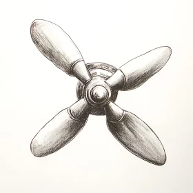 Detailed Fan Blade Drawing