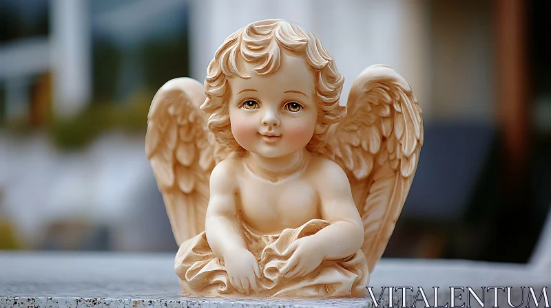 AI ART Angel Figurine with Wings