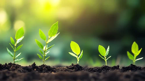 Progression of Seedlings: From Soil to Sunlight