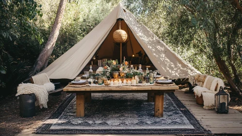 Boho Chic Outdoor Dining Experience