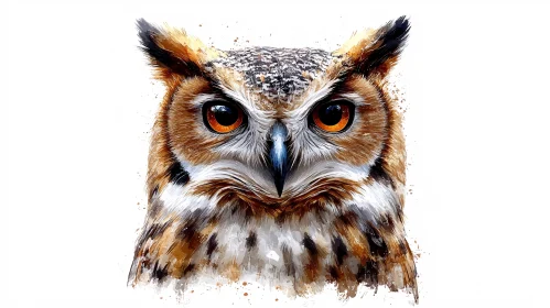 Expressive Owl Art Piece