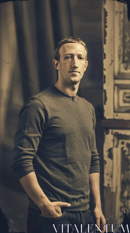 AI ART Intimate Portrait of Mark Zuckerberg