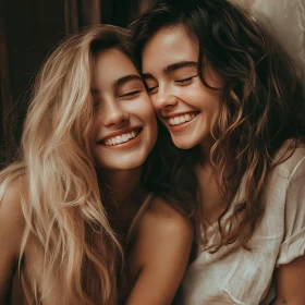Two Friends Smiling Together