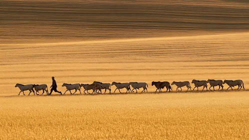 Horses in the Field