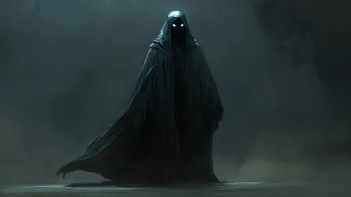 Mysterious Wraith with Glowing Eyes