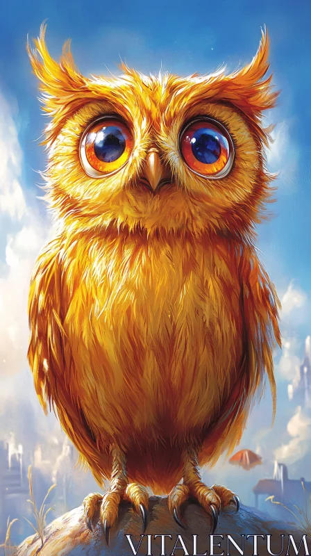 Fantasy Owl Artwork AI Image