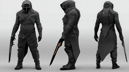 Cyberpunk Warrior Concept Art