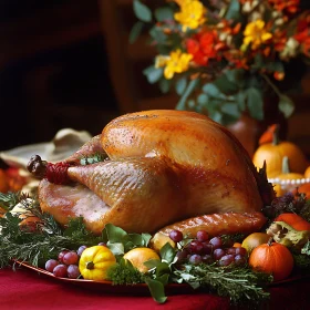Roasted Turkey with Fruits and Herbs