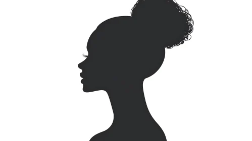 Profile of a Woman with Hair Bun