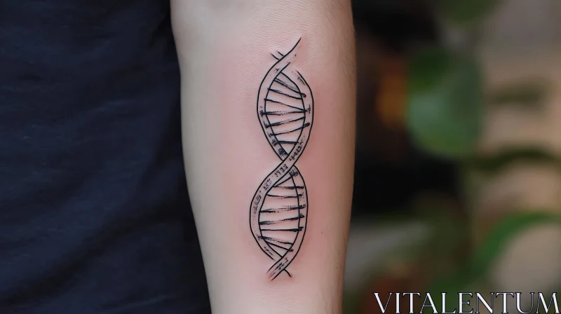 AI ART Genetic Symbol DNA Tattoo Design