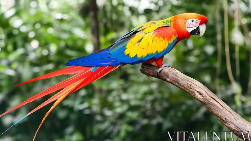 AI ART Scarlet Macaw Bird Photo
