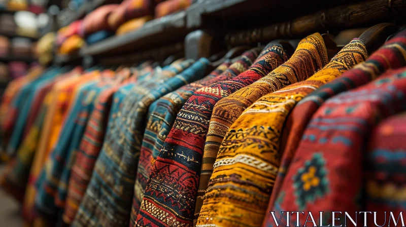 Fashionable Delight: Colorful Jackets in a Captivating Clothing Store AI Image