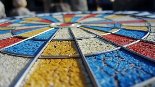 Vivid Geometric Mosaic Art