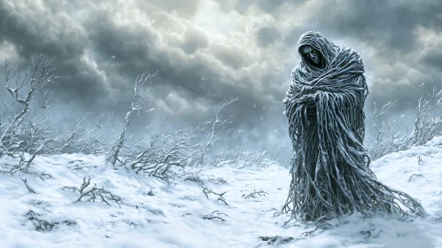 Winter Spectre in Snowy Wasteland