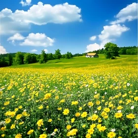 Scenic Flower Meadow Landscape