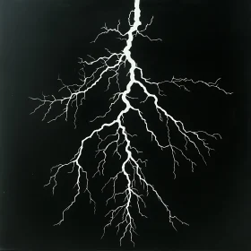 Monochrome Lightning Abstract Art