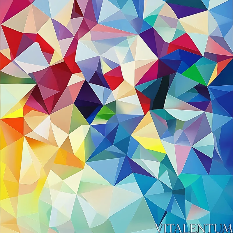 AI ART Vivid Polygonal Art Design