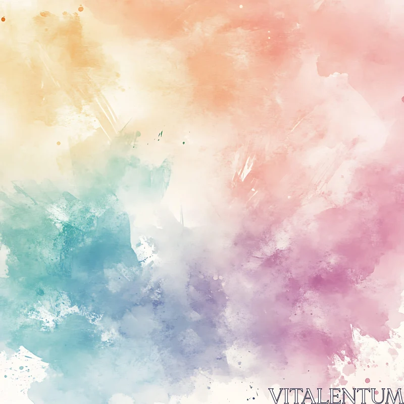 AI ART Soft Gradient Watercolor Texture Painting