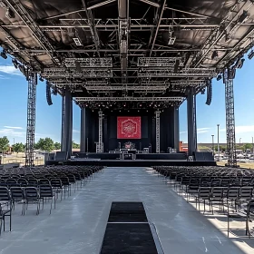 Empty Stage Awaits the Performance