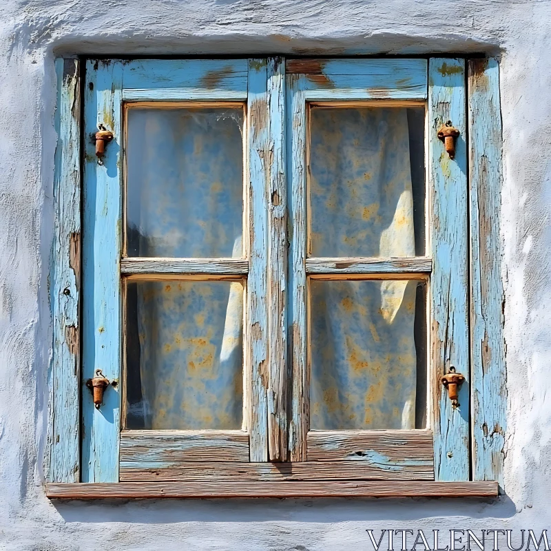 Weathered Window Frame AI Image