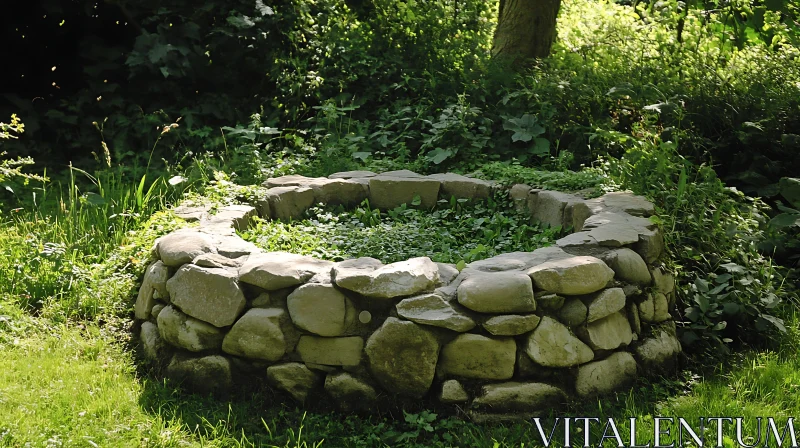 AI ART Enchanting Stone Well in Verdant Garden