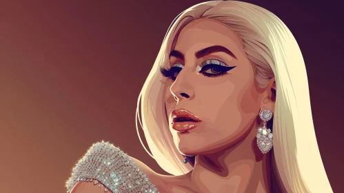 Digital Artwork Featuring Lady Gaga