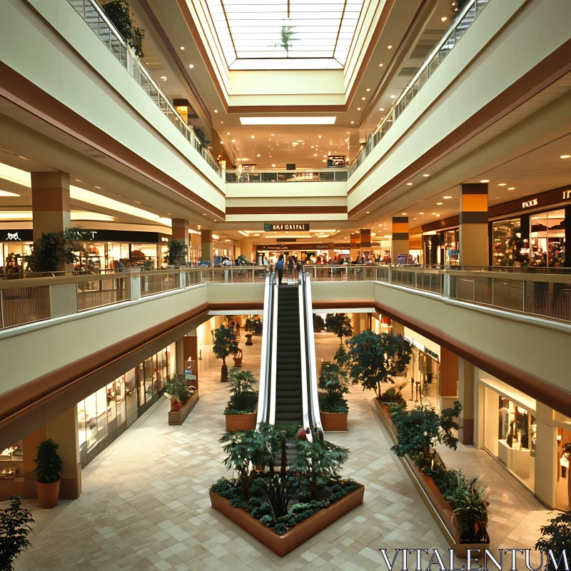 AI ART Multi-Level Shopping Center Interior