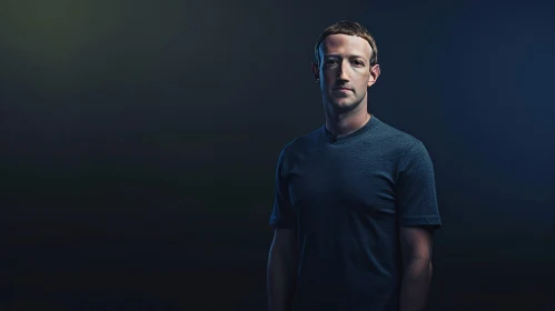 Mark Zuckerberg in Blue Light