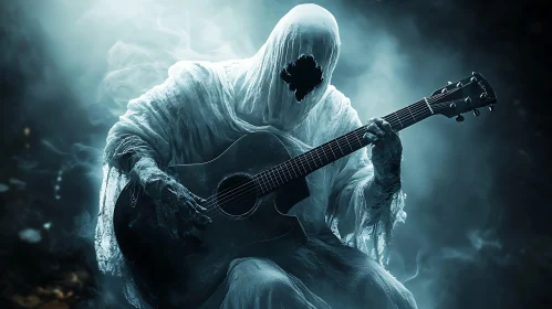 Ethereal Guitarist: Spectral Performance Art