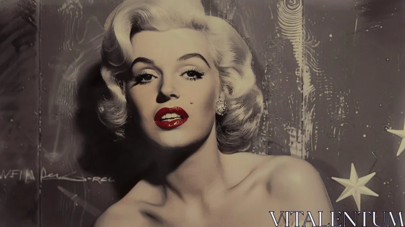 Iconic Marilyn Monroe Vintage Portrait AI Image