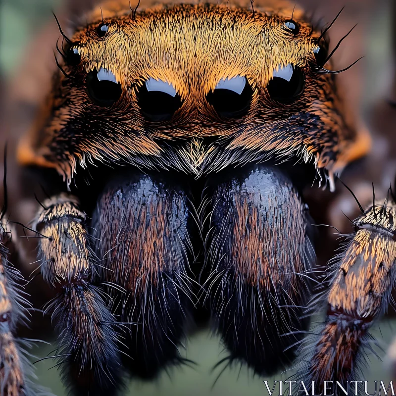 Close-Up Portrait of a Spider AI Image