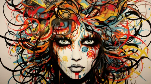 Psychedelic Artwork: Colorful Chaos and Grunge Beauty