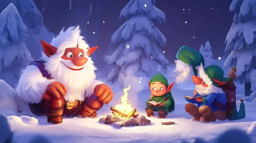 Winter Tales: Elves by the Fire