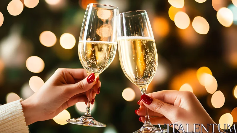 Champagne Celebration Toast AI Image