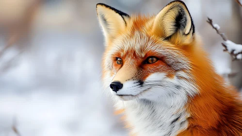 Winter Fox Close-Up