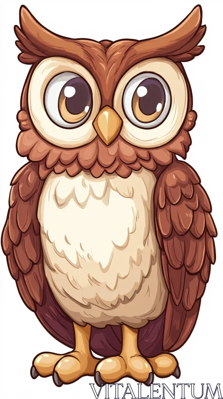 Whimsical Owl Drawing AI Image