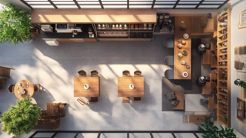 Aerial View of Modern Restaurant Design