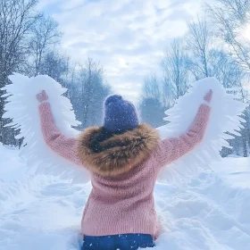 Snow Angel in Winter Wonderland