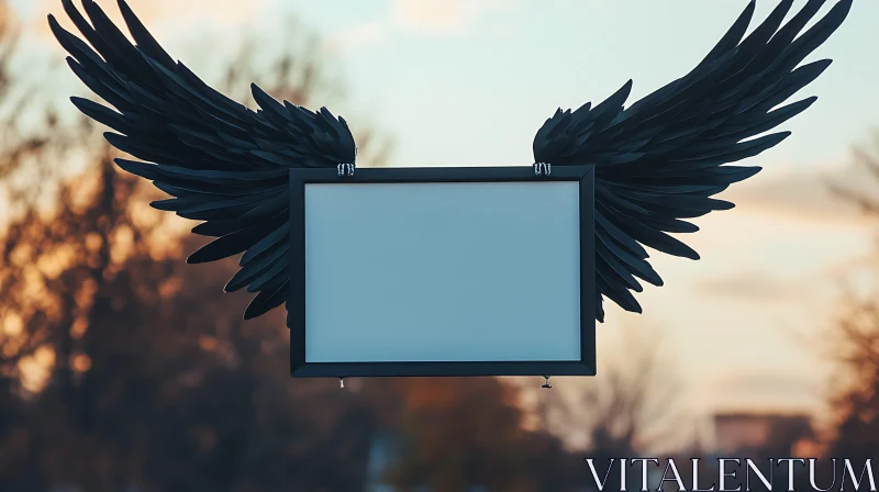 AI ART Abstract Winged Frame