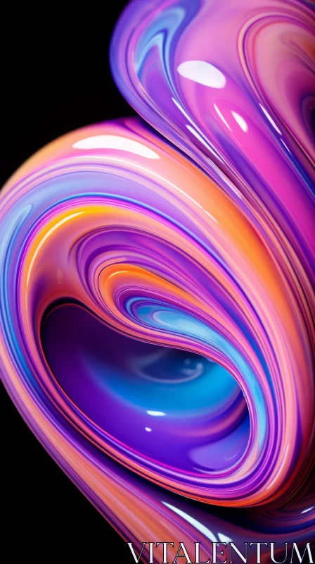Abstract Colorful Swirl - A Bold Display of Colors AI Image