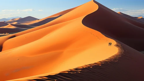Captivating Orange Sand Dune - Mesmerizing Natural Beauty
