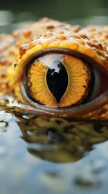 Lizard Eye Reflection: A Detail-Oriented, Humorous Scene