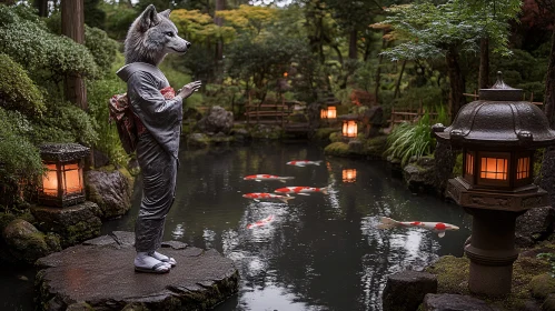 Kimono Wolf by Koi Pond