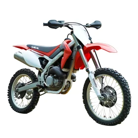 Off-Road Motorcycle on White Background